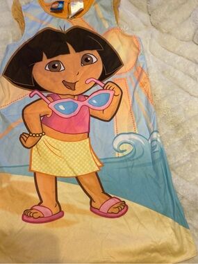Vintage Y2K Nick Jr. Dora Character night gown - Orange, Brown, White